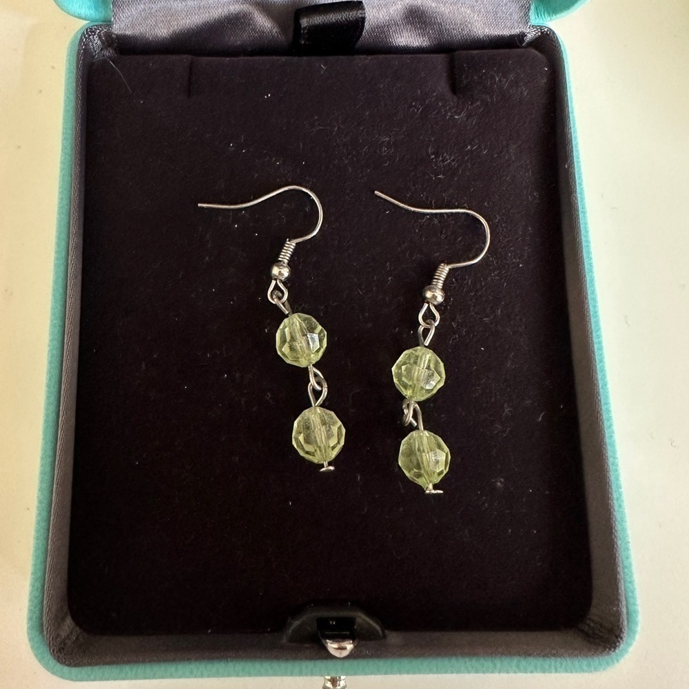 FREE WITH PURCHASE Green Sphere Balls‎ Dangling Earrings